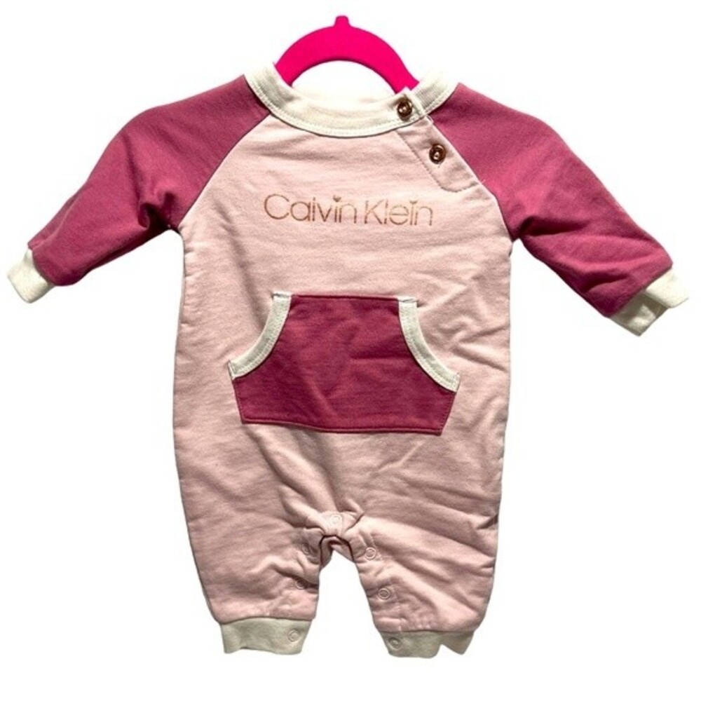 Calvin Klein Baby One-Piece Jumpsuit, 0-3 Months